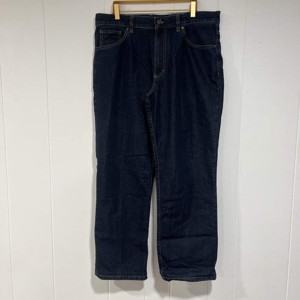 ALBERTO T400 Stone Modern Fit Denim Dark Wash Blue Size W 34 L28  100% Cotton